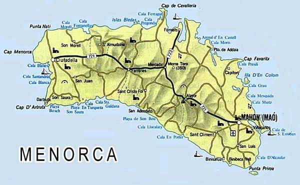 menorca map